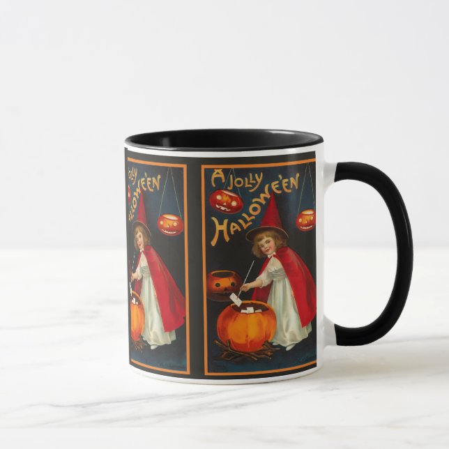 Tasse gaie vintage de sorcière de Halloween (Droite)