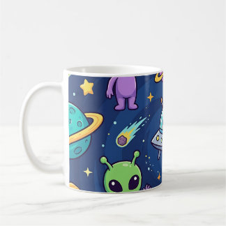 Tasse Galaxie UFO Alien Motif Espace Mignon