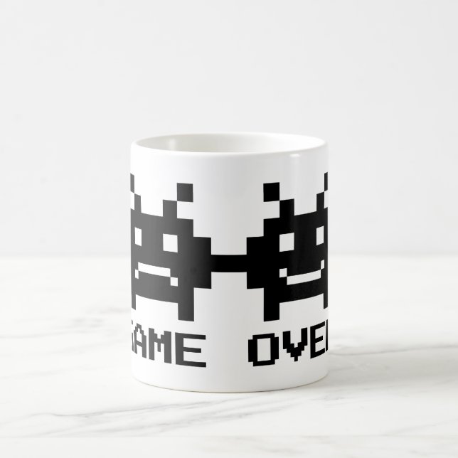 Tasse GAME OVER 8 bits pixel art pour couple marié (Centre)