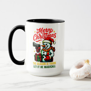 Tasse Gangster Bonhomme de Neige Combo Noël unique
