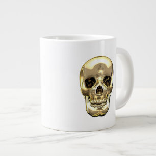 Tasse Géante [200] Crâne humain doré