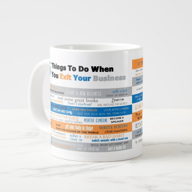 Tasse Géante 75 choses à faire (Devant gauche)