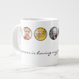 Tasse Géante 7 Photos : Le bonheur, c'est avoir toute ma famill