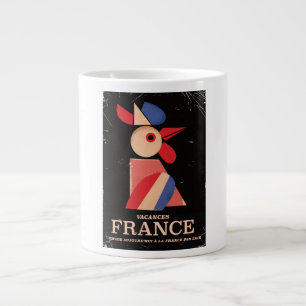 Tasse Géante Affiche de vacances vintage vieille France