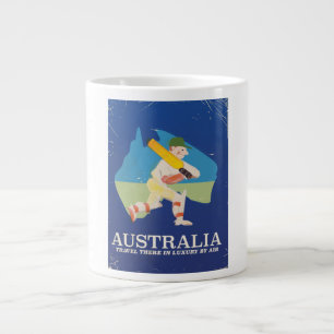 Tasse Géante affiche de voyage Australia Cricket Vintage