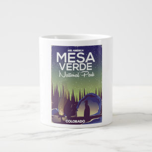 Tasse Géante Affiche de voyage de camping dans le parc national