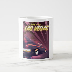 Tasse Géante Affiche de voyage de voiture classique de Las Vega