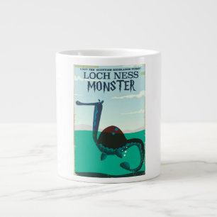 Tasse Géante Affiche de voyage drôle du monstre du Loch Ness