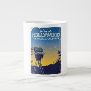 Tasse Géante Affiche de voyage Hollywood Los Angeles Californie