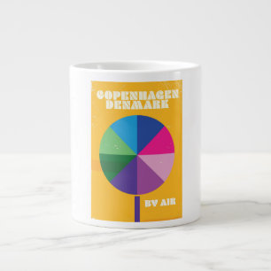 Tasse Géante Affiche de voyage vintage de Copenhague, Danemark