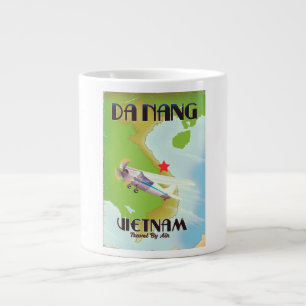 Tasse Géante Affiche de voyage vintage de Da Nang Vietnam