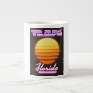 Tasse Géante Affiche de voyage vintage Tampa Floride années 80