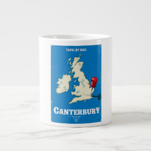 Tasse Géante Affiche ferroviaire vintage Canterbury British Isl