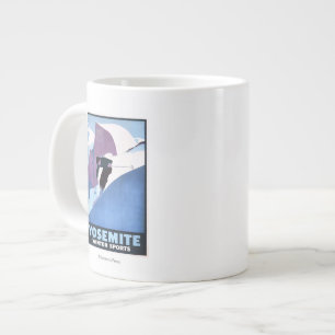 Tasse Géante Affiche promotionnelle pour le ski d'hiver