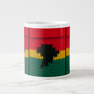 Tasse Géante Afrique Noir Rouge Or Vert Bright Crochet Imprimer