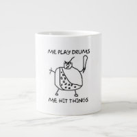 Amusant Drummer Caveman Me Touche Des Choses Des C