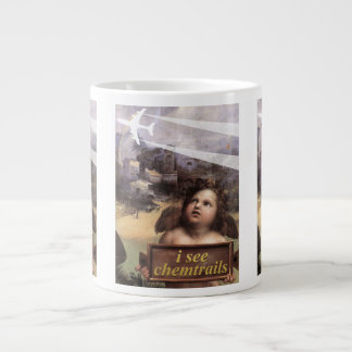 Tasse Géante Ange dans la Madonna de Foligno voit les chemtrail