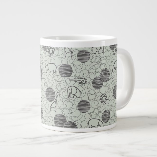 Tasse Géante animaux de safari 1 (Devant droit)