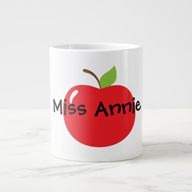 Tasse Géante Apple pour le professeur (Devant)