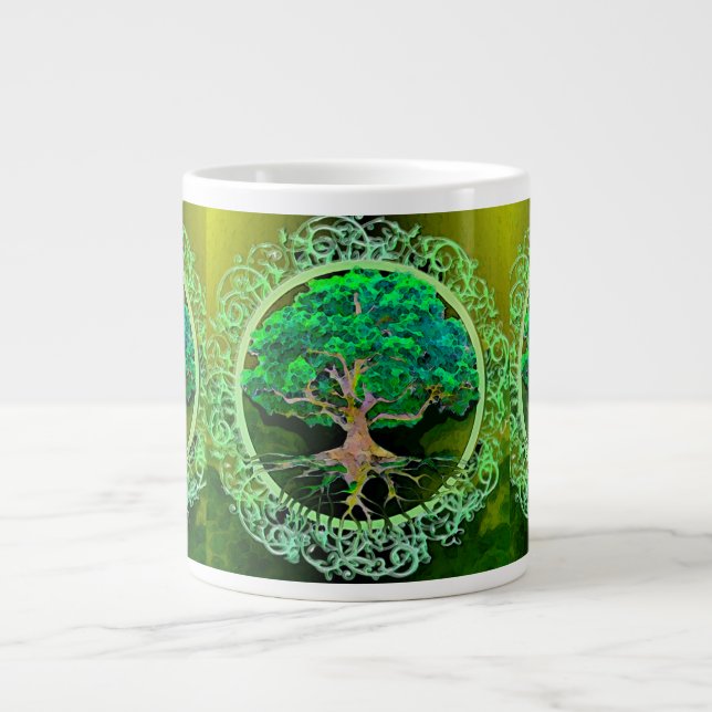 Tasse Géante Arbre de santé et de prospérité de la vie (Devant)