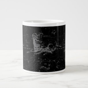 Tasse Géante Aries Constellation Hevelius Vintage sur Noir