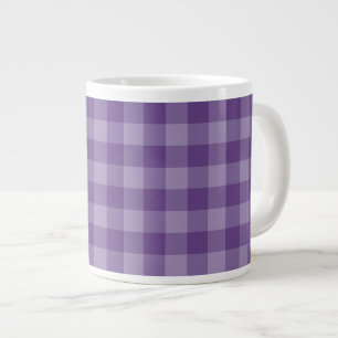 Tasse Géante arrière - plan à damiers violet