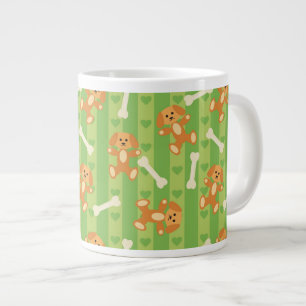 Tasse Géante arrière - plan avec des chiens et des os