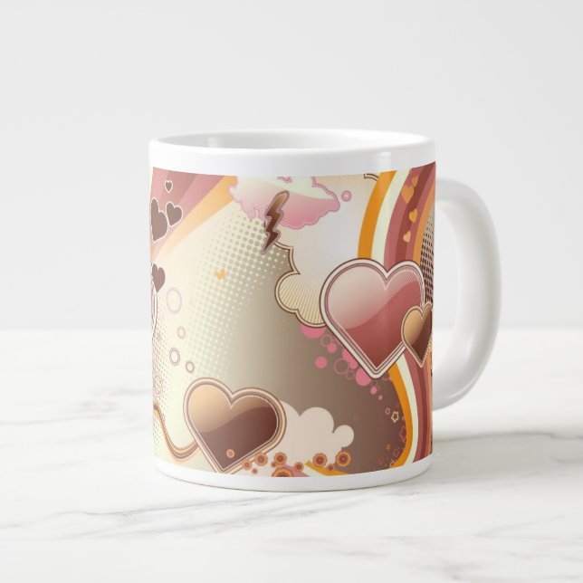 Tasse Géante Arrière - plan dénommé de conception (Devant droit)
