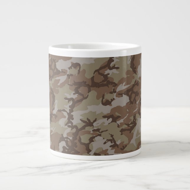Tasse Géante Arrière - plan du Camouflage du désert (Devant)