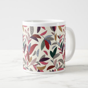 Tasse Géante arrière - plan floral