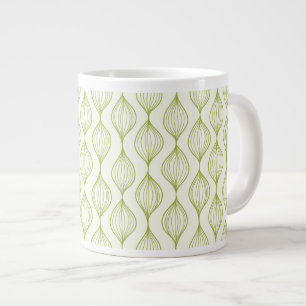 Tasse Géante Arrière - plan vertical vert de motif d'ogee