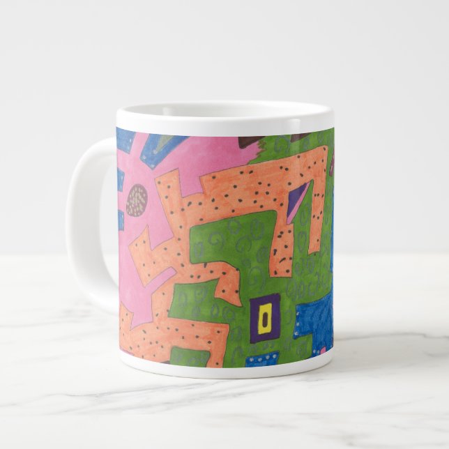 Tasse Géante Art Abstrait "WildLife" (Devant gauche)