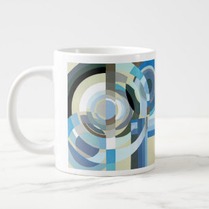 Tasse Géante Art Déco vintage formes géométriques jazz Pochoir