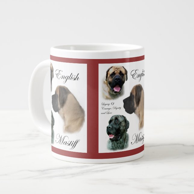 Tasse Géante Art mastiff anglais (Devant gauche)