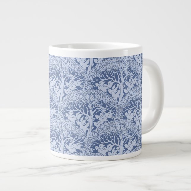 Tasse Géante Art nouveau Oiseaux au milieu des arbres Motif Jum (Devant droit)