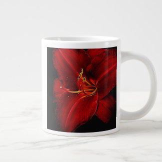 Tasse géante au lys tigre rouge foncé