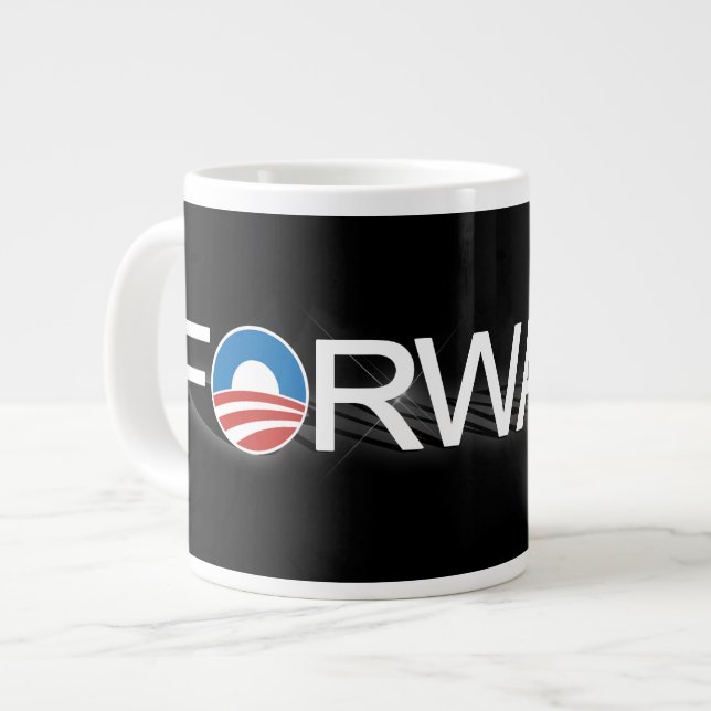 Tasse Géante Avancer pour Obama 2012 (Devant gauche)