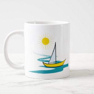Tasse Géante Bateau à voilier simple