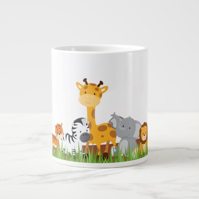 Tasse Géante Bébé  	d'animaux de la jungle mignonne (Devant)