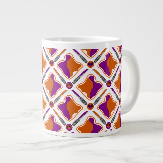 Tasse Géante Beurre d'arachide et gelée de raisin Motif sans co (Devant droit)