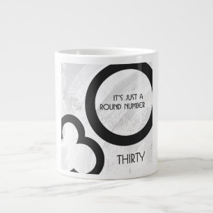 Tasse Géante Blanc 30 Décennie Anniversaire