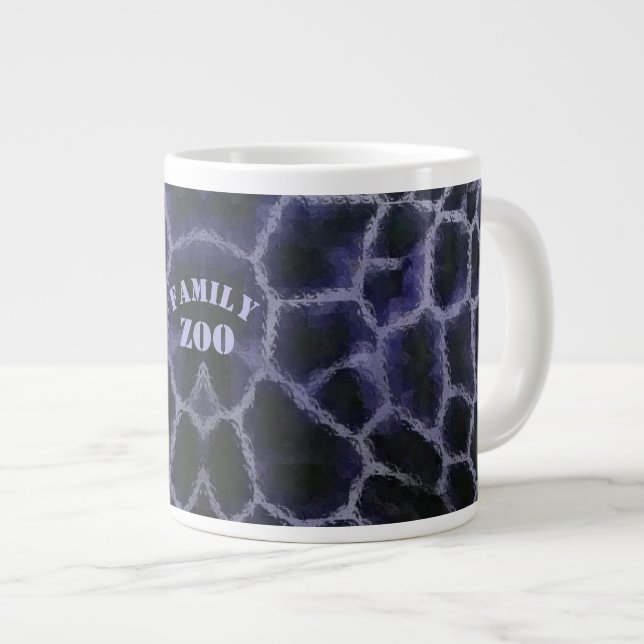 Tasse Géante Bleu poster de animal (Devant droit)
