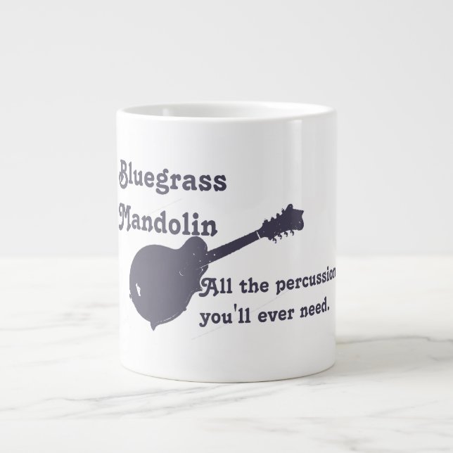 Tasse Géante Bluegrass Mandolin - toutes les percussions dont v (Devant)