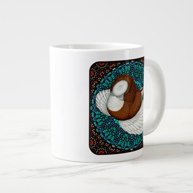 Tasse Géante Bokhara Pigeon Fancy (Devant droit)