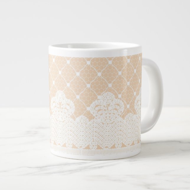 Tasse Géante Bordure de dentelle (Devant droit)