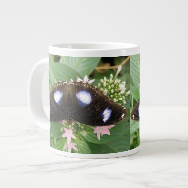 Tasse Géante Boug de papillon tacheté bleu (Devant gauche)