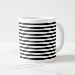 Tasse Géante Boutique Stripes noir et blanc -