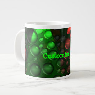 Tasse Géante Bulles montantes (Vert&Rouge)