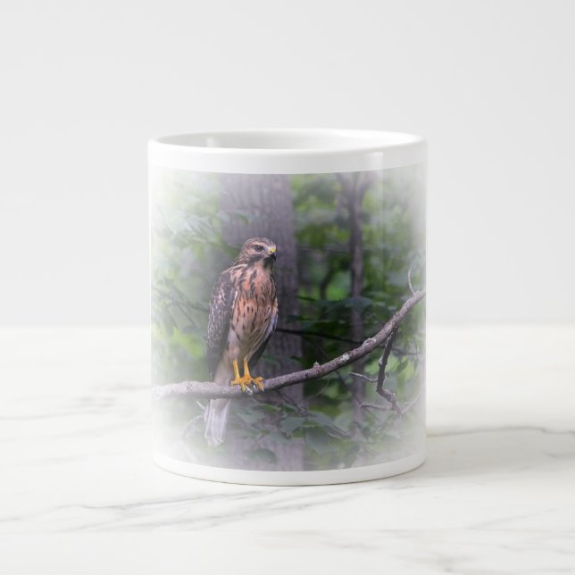 Tasse Géante Buse à épaulettes rouge (Devant)