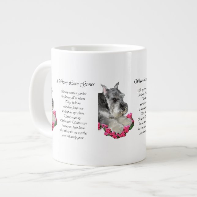 Tasse Géante Cadeaux d'art Schnauzer miniature (Devant gauche)